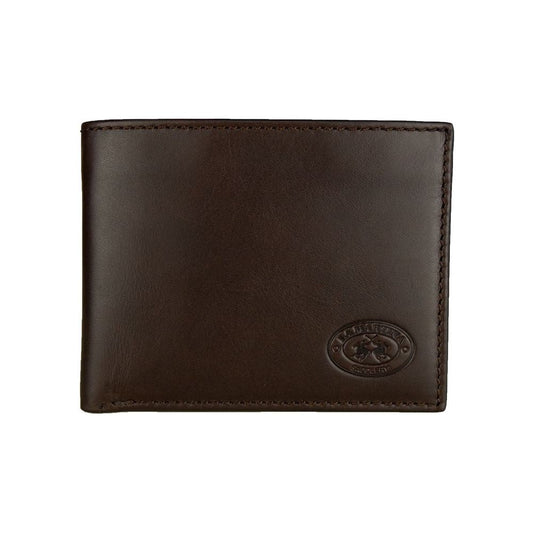 La Martina Elegant Dark Brown Leather Wallet MAN WALLETS la-martina-wallet-3