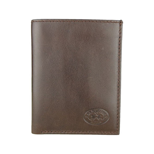 La Martina Elegant Dark Brown Leather Passport Holder elegant-dark-brown-leather-passport-holder
