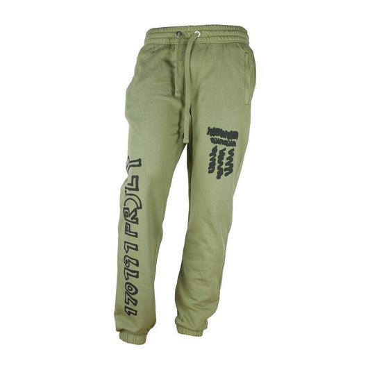 Diego Venturino Emerald Allure Cotton Tracksuit Trousers green-cotton-jeans-pant-26