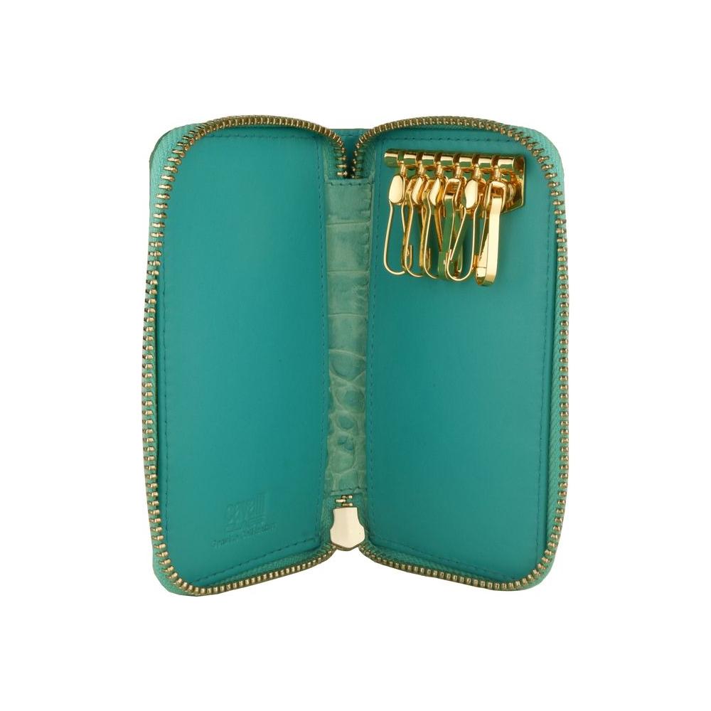 Cavalli Class Chic Turquoise Leather Keyholder chic-turquoise-leather-keyholder