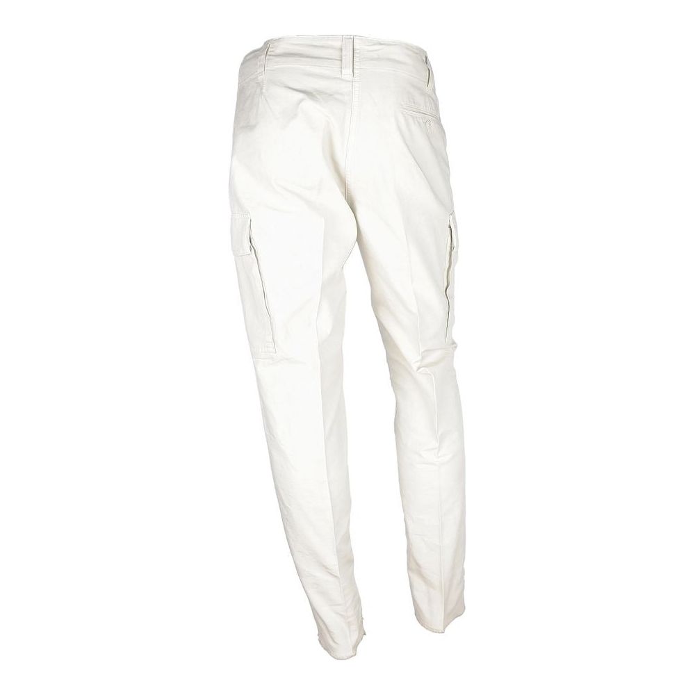 Chic White Cotton Trousers for Men