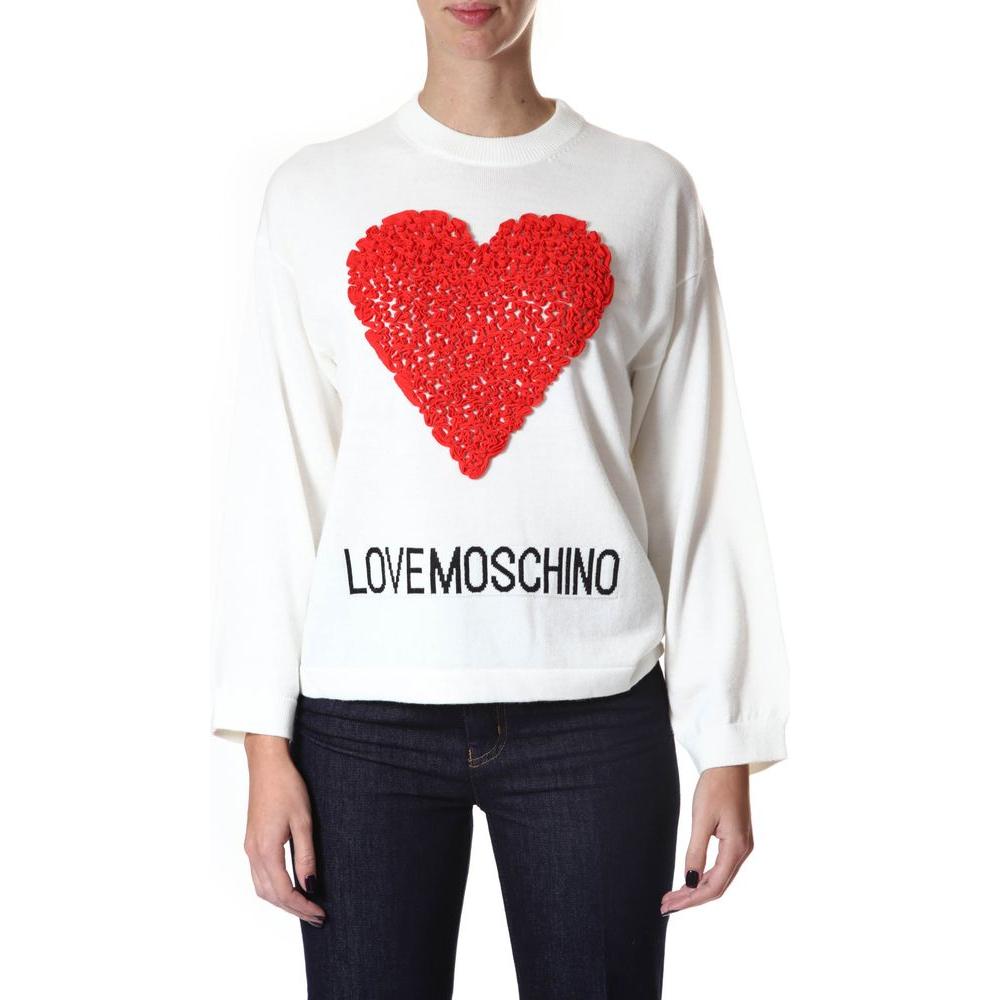 Love Moschino Embossed Heart Wool Blend Sweater embossed-heart-wool-blend-sweater