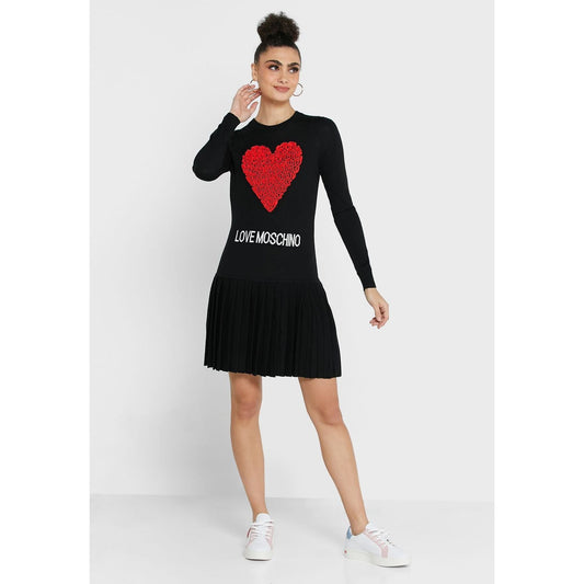 Love Moschino Enchanting Ruched Heart Knit Dress enchanting-ruched-heart-knit-dress