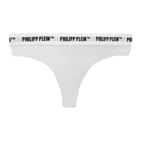 Philipp Plein Elegant White Thong Duo for Women WOMAN UNDERWEAR t-a-n-g-a-d-o-n-n-a-b-i-a-n-c-o-philipp-plein-underwear