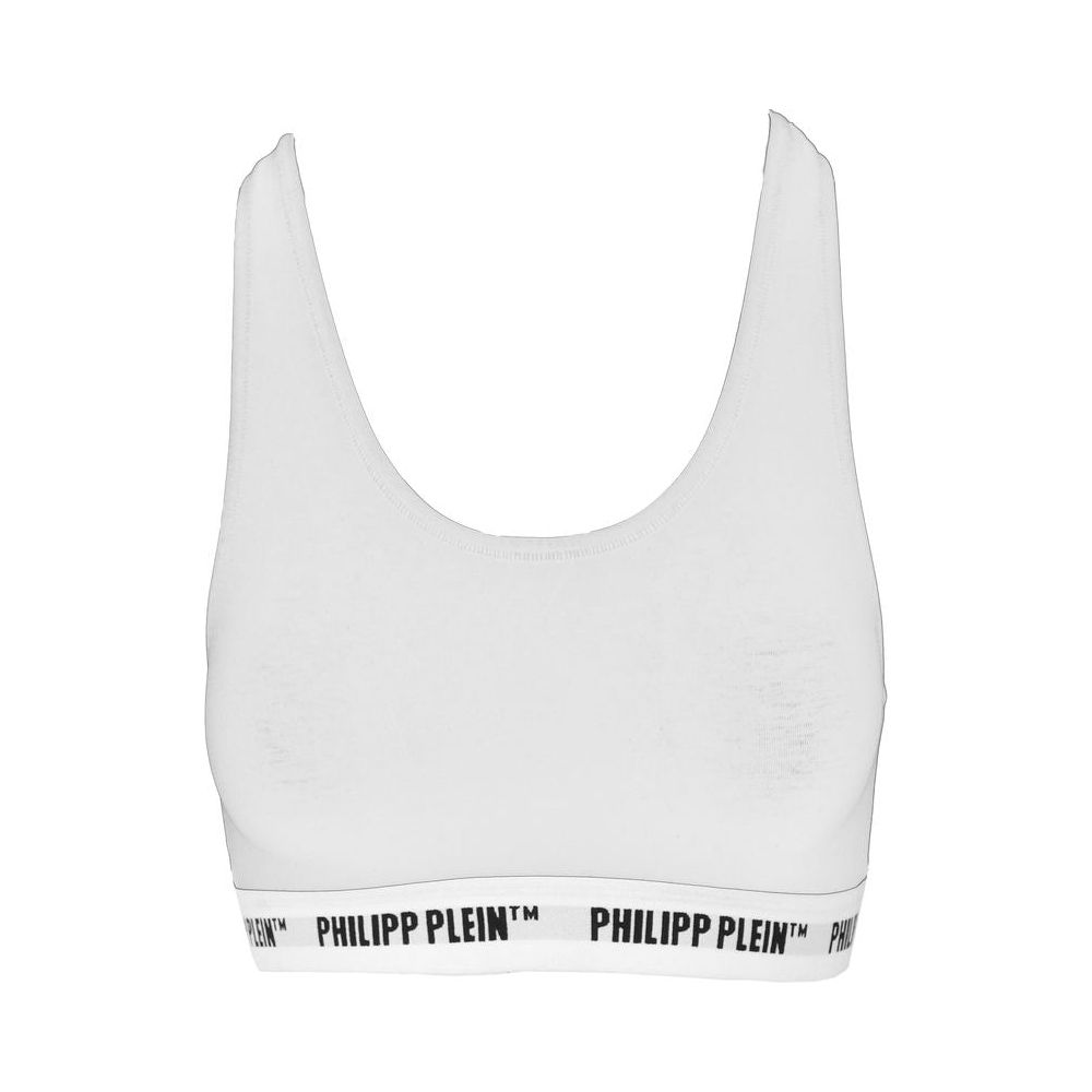 Elegant Two-Piece White Logo Top Set