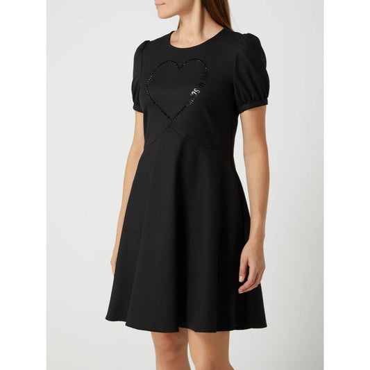 Love Moschino Elegant Black Rhinestone Detail Dress elegant-black-rhinestone-detail-dress