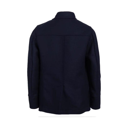 Aquascutum Elegant Double-Breasted Men's Wool Coat MAN COATS & JACKETS blue-wool-jacket-1