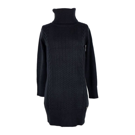 Yes Zee Chic Turtleneck Knit Dress with Logo Detail chic-turtleneck-knit-dress-with-logo-detail