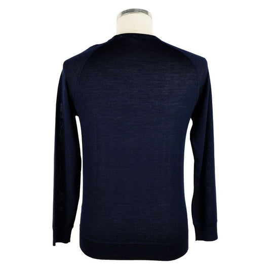 Emilio RomanelliElegant Blue Cashmere Blend Crewneck SweaterMcRichard Designer Brands£159.00