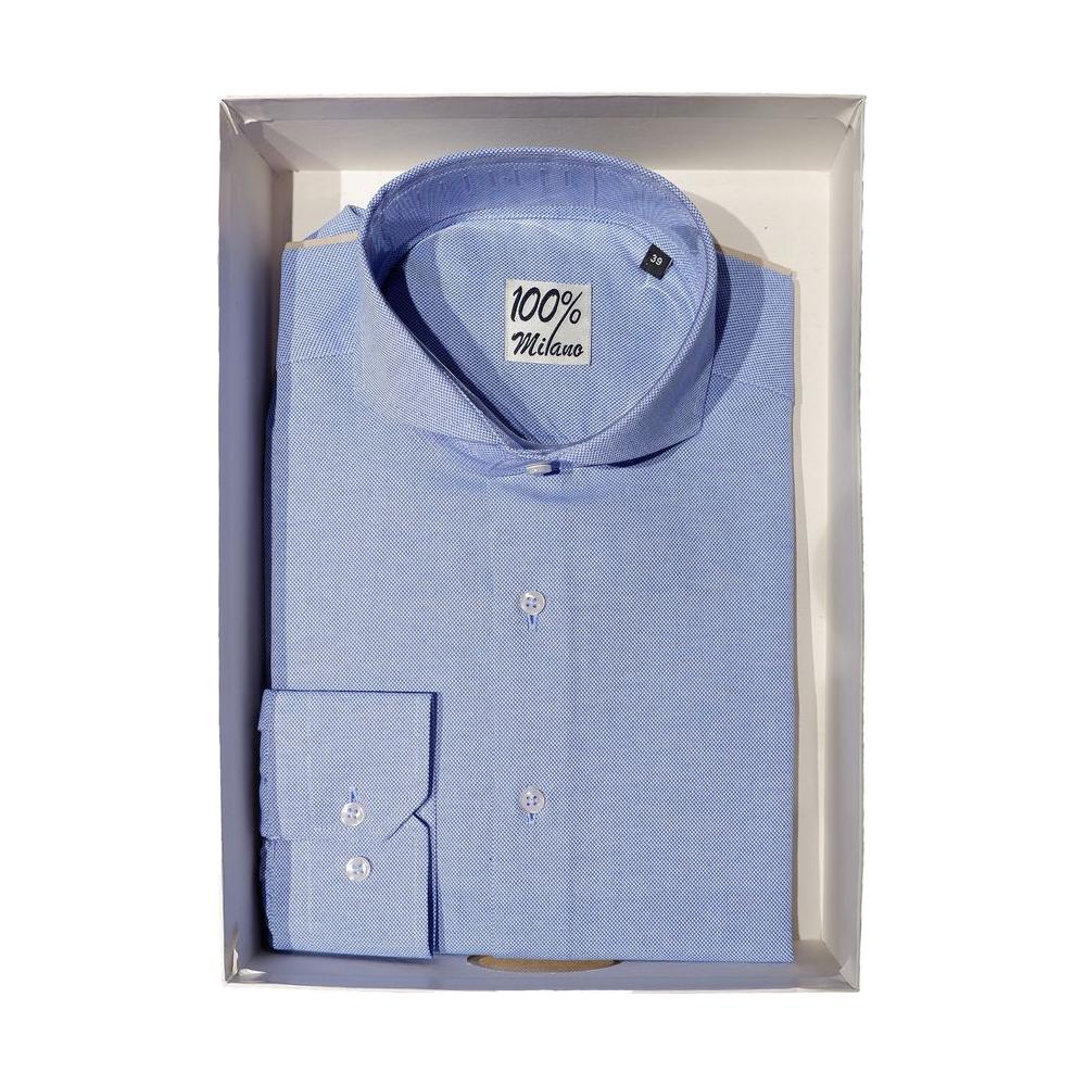 Made in Italy Elegant Light Blue Oxford Shirt elegant-light-blue-oxford-shirt