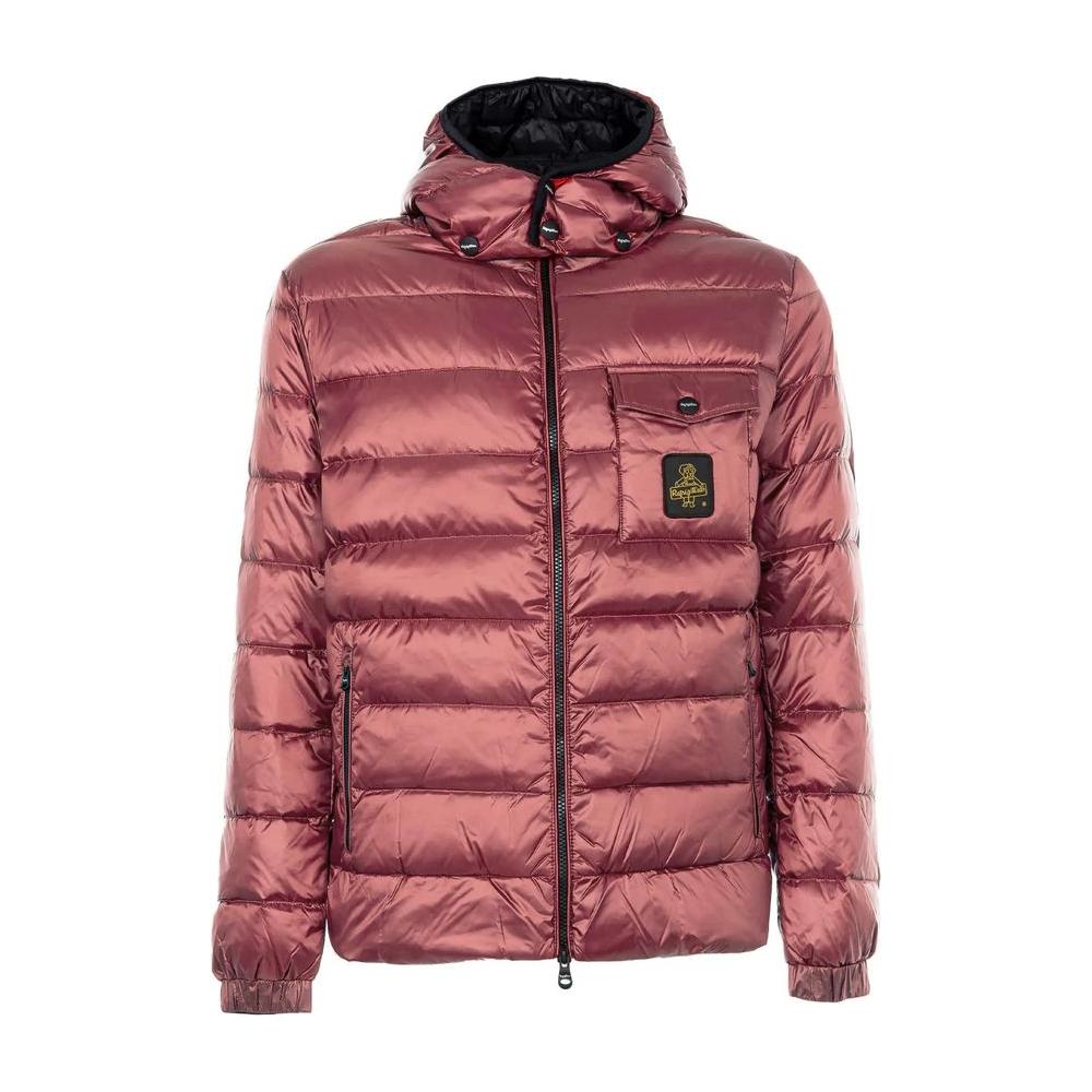 Refrigiwear Elegant Pink Hooded Jacket with Zip Pockets elegant-pink-hooded-jacket-with-zip-pockets