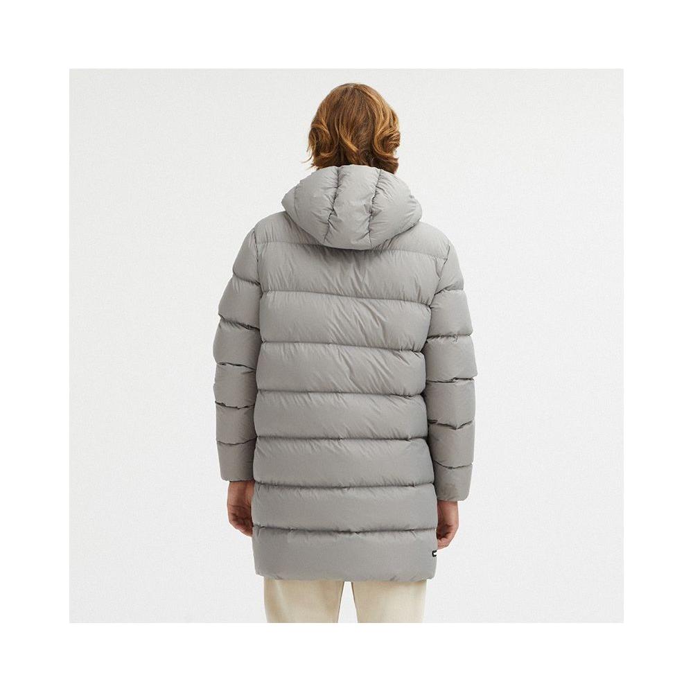 Sleek Dove Grey Centogrammi Hooded Jacket