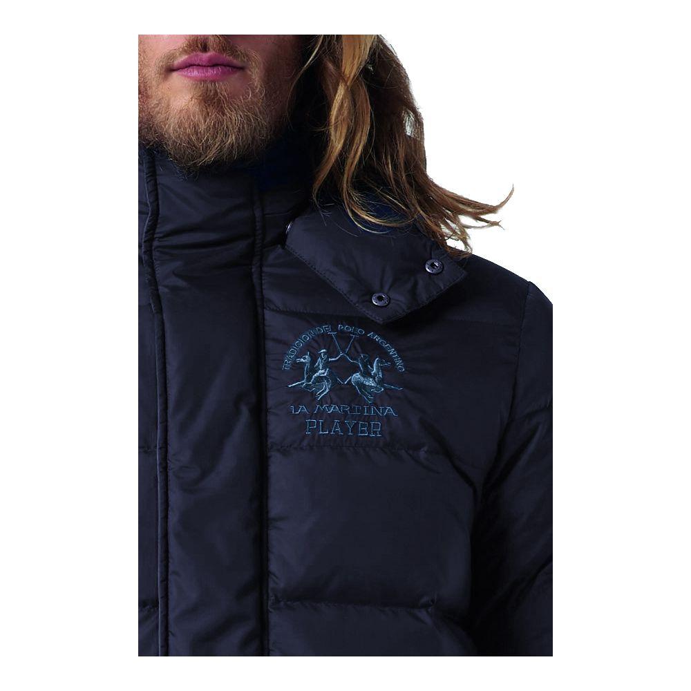 La Martina Chic Hooded Nylon Sports Jacket MAN COATS & JACKETS blue-nylon-jacket-4