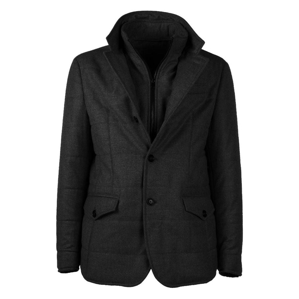 Made in Italy Elegant Wool-Cashmere Men's Coat elegant-wool-cashmere-mens-coat