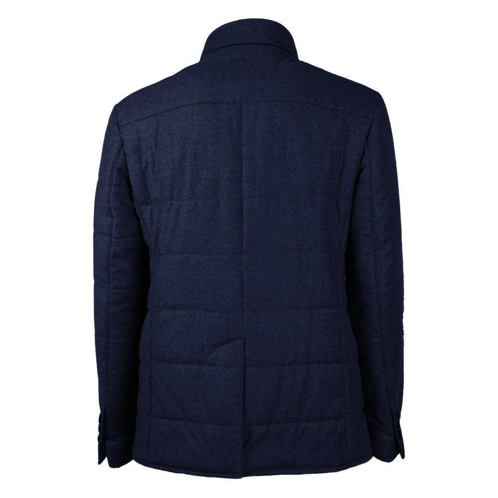 Made in Italy Elegant Wool-Cashmere Men's Coat MAN COATS & JACKETS blue-wool-jacket-2