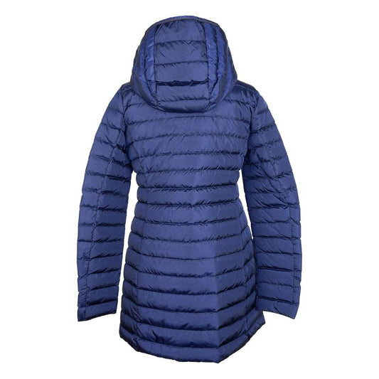 Add Elegant Blue Down Puffer Jacket with Hood blue-jackets-coat-5