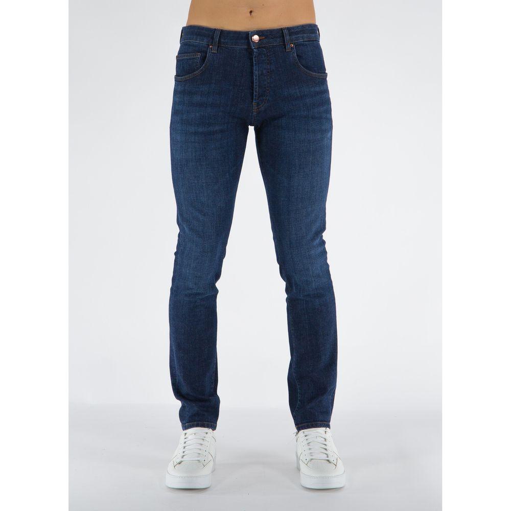 Don The Fuller Elegant Dark Blue Cotton Stretch Jeans blue-cotton-jeans-pant-68