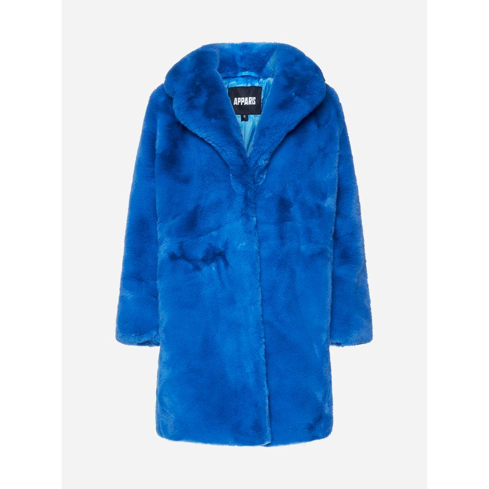 Apparis Chic Sapphire Eco-Fur Jacket – Unparalleled Warmth blue-jackets-coat-4