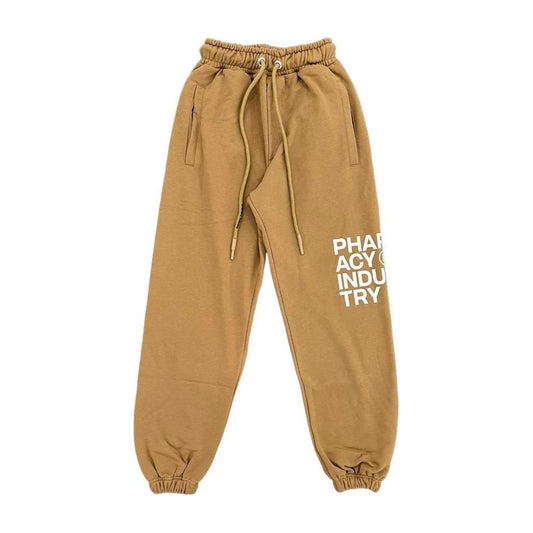Pharmacy Industry Chic Logo Print Drawstring Tracksuit Trousers pharmacy-industry-brown-cotton-jeans-pants