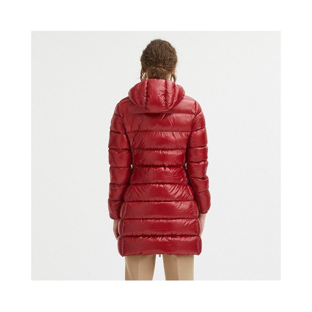 Centogrammi Reversible Goose Down Long Jacket in Pink red-nylon-jackets-coat-3