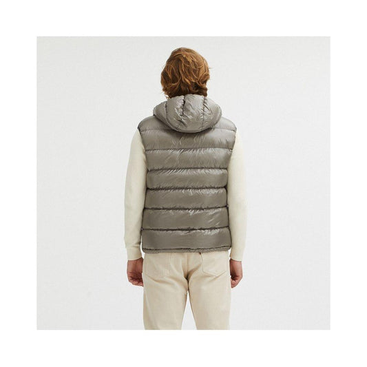 Centogrammi Reversible Goose Down Hooded Vest in Gray gray-nylon-jacket-5