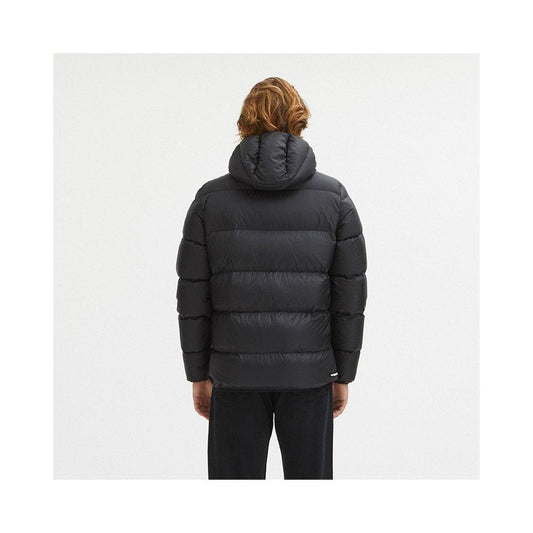 Centogrammi Sleek Black Goose Down Hooded Jacket black-nylon-jacket-11