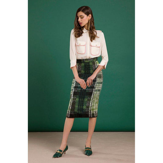 Elisabetta FranchiChic Tartan Knit Skirt in Lush GreenMcRichard Designer Brands£209.00
