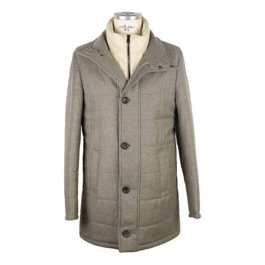 Made in Italy Elegant Gray Wool-Cashmere Jacket elegant-gray-wool-cashmere-jacket