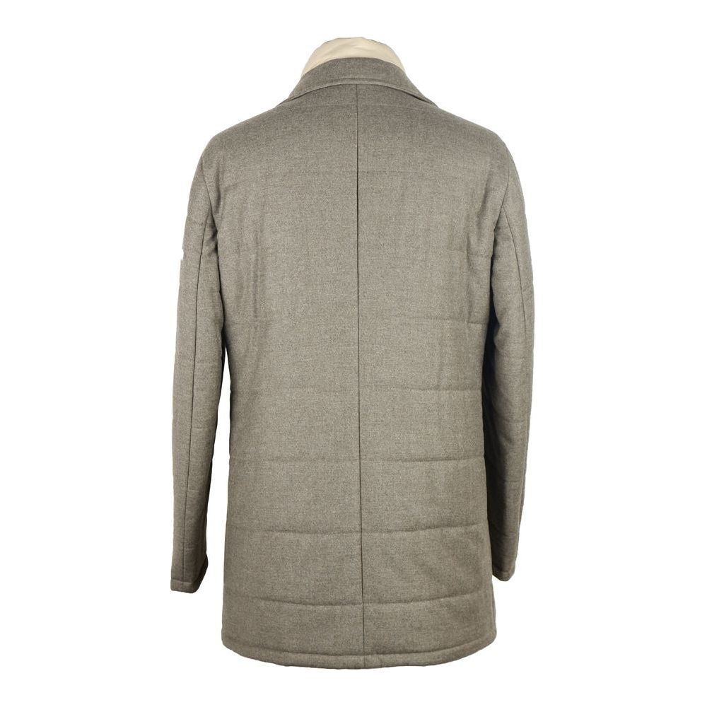 Made in Italy Elegant Gray Wool-Cashmere Jacket elegant-gray-wool-cashmere-jacket
