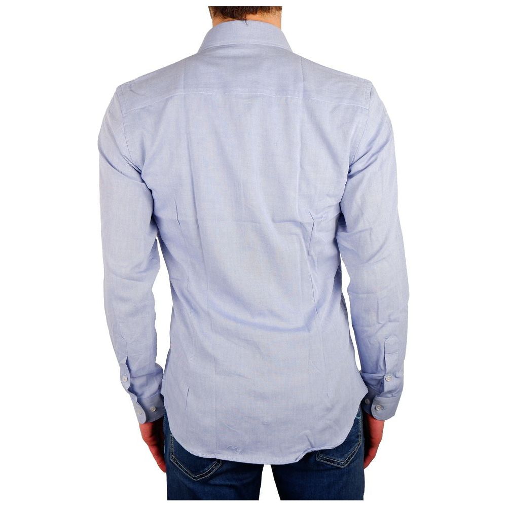 Made in Italy Elegant Milano Light Blue Oxford Shirt light-blue-cotton-shirt-40