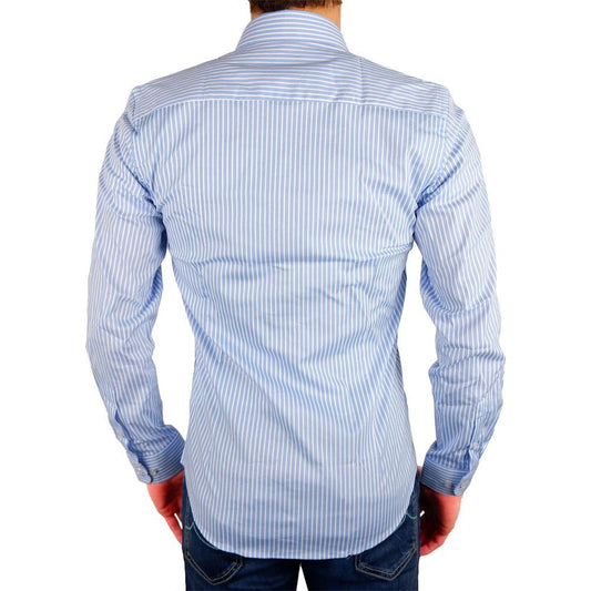 Made in Italy Elegant Milano Light Blue Cotton Shirt light-blue-cotton-shirt-35