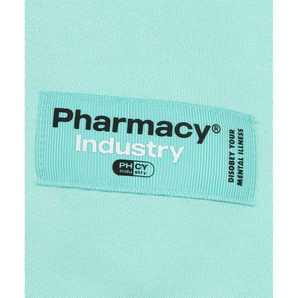 Pharmacy Industry Chic Urban Hooded Green Sweater with Zip Closure green-cotton-sweater-4