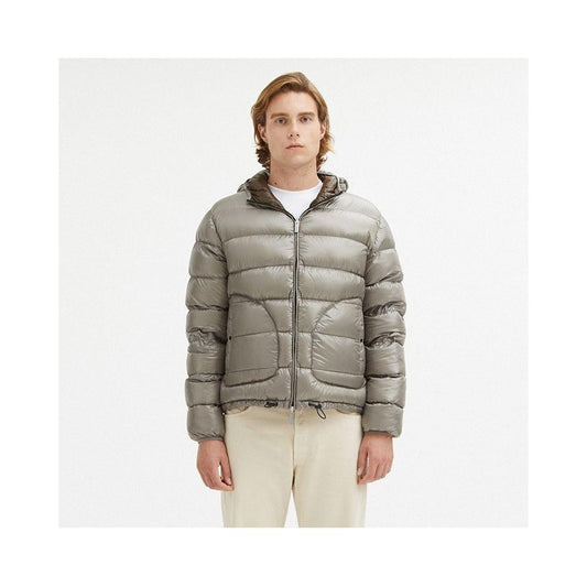 Reversible Hooded Jacket in Dove Grey and Brown