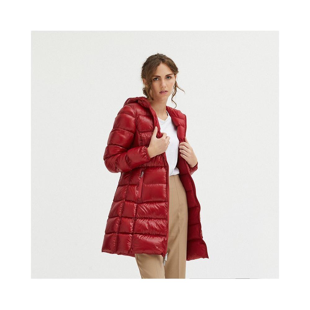 Centogrammi Ethereal Pink Down Jacket with Japanese Hood red-nylon-jackets-coat-1