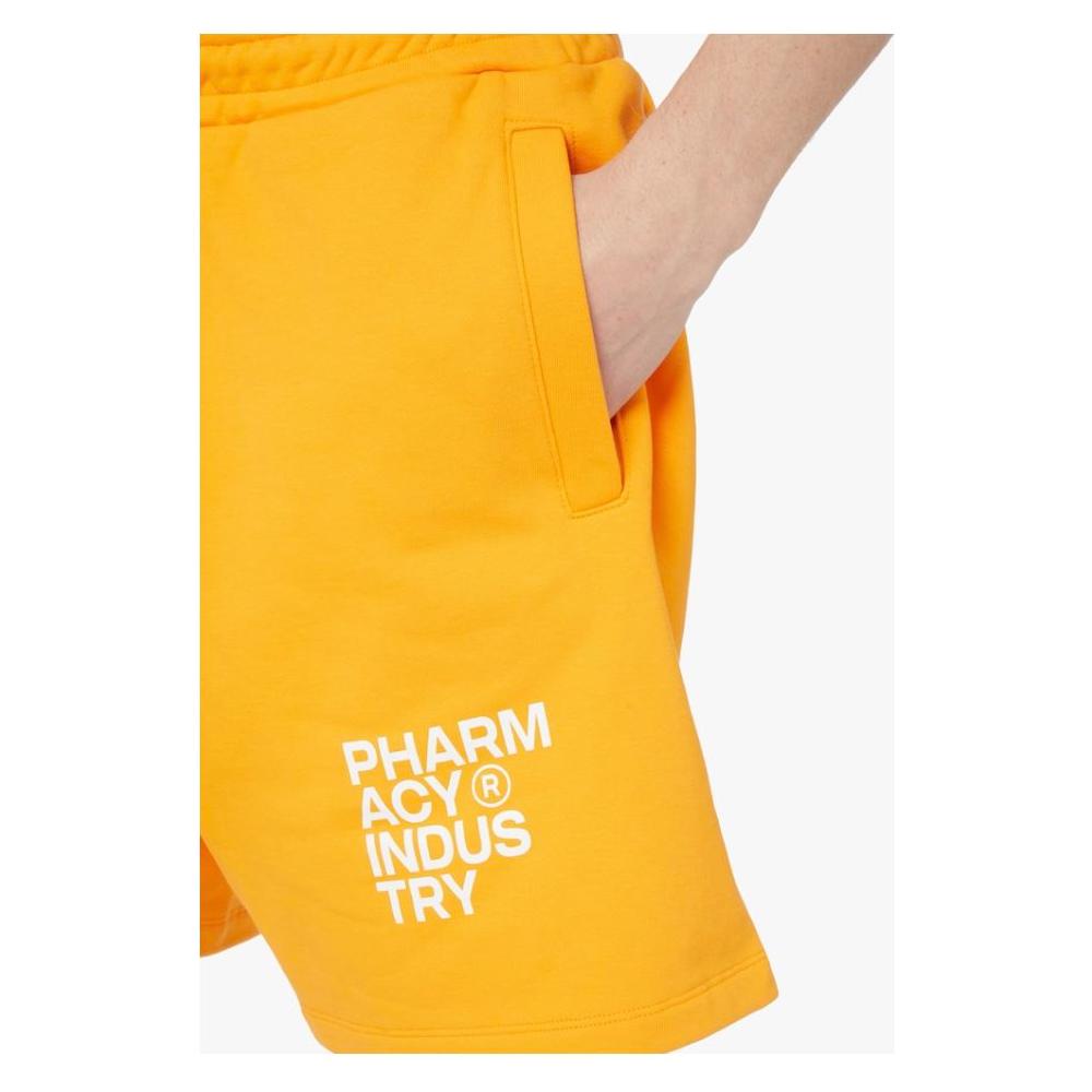 Pharmacy Industry Chic Orange Cotton Trousers with Logo Detail orange-cotton-jeans-pant-2