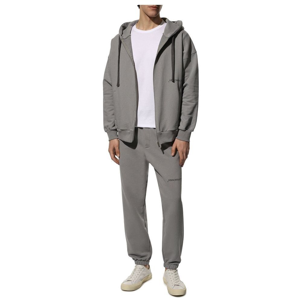 Hinnominate Hinnominate Men's Signature Grey Hooded Sweatshirt hinnominate-mens-signature-grey-hooded-sweatshirt