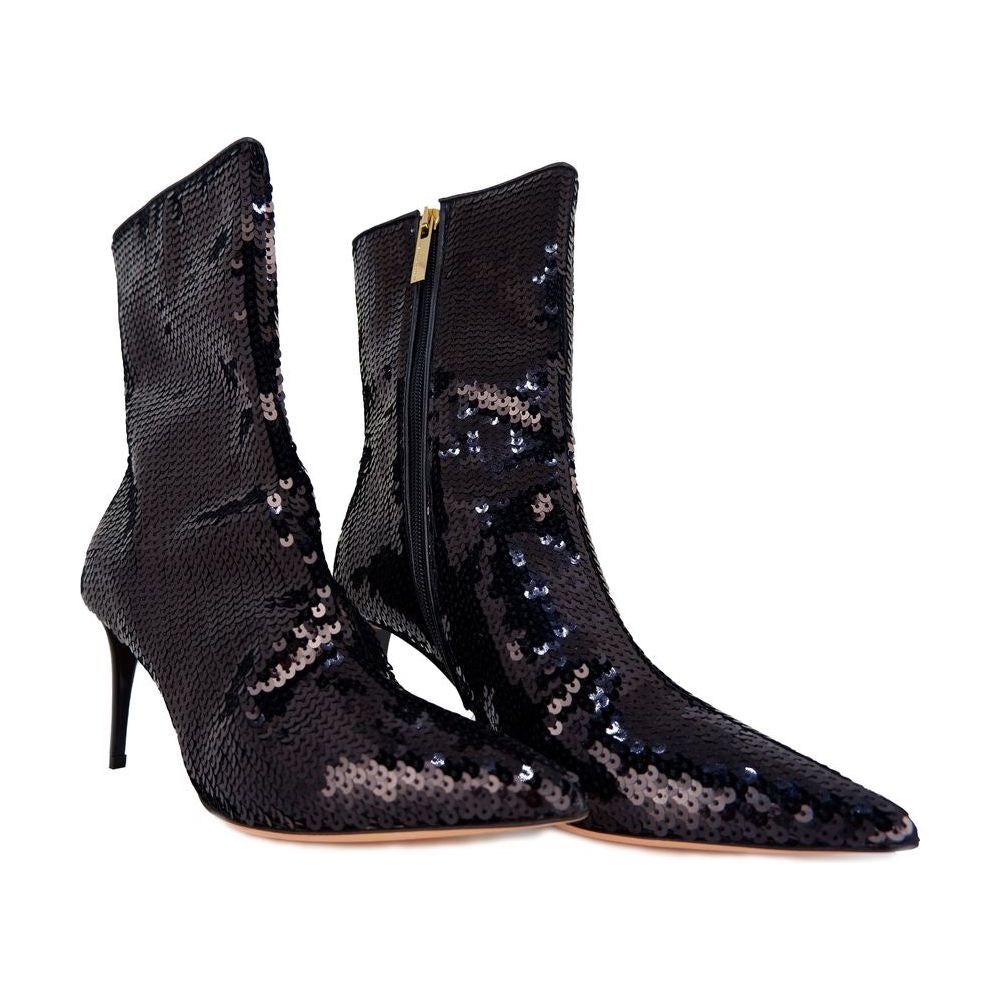 Sequined Elegance Ankle Boots