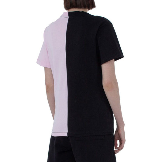 Comme Des Fuckdown Chic Two-Tone Cotton Tee for Stylish Women pink-cotton-tops-t-shirt-40
