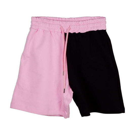 Comme Des Fuckdown Chic Two-Tone Graphic Shorts pink-cotton-short