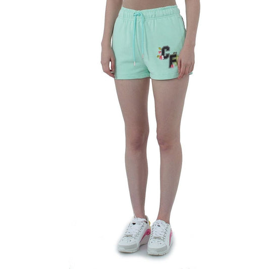 Comme Des Fuckdown Chic Urban Stretch Shorts with Logo green-cotton-short-1