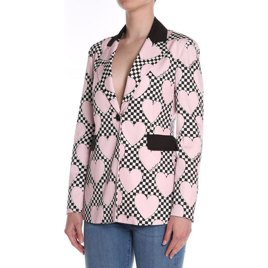 Love Moschino Chic Pink Jacket with Contrasting Details pink-polyester-jackets-coat