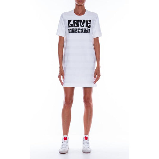 Love Moschino Chic Logo Print Cotton T-Shirt Dress chic-logo-print-cotton-t-shirt-dress