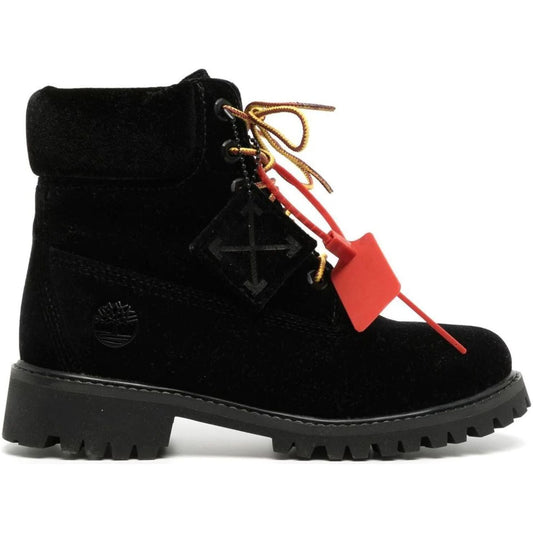 Off-White Black Leather Iconic Designer Boots black-leather-iconic-designer-boots