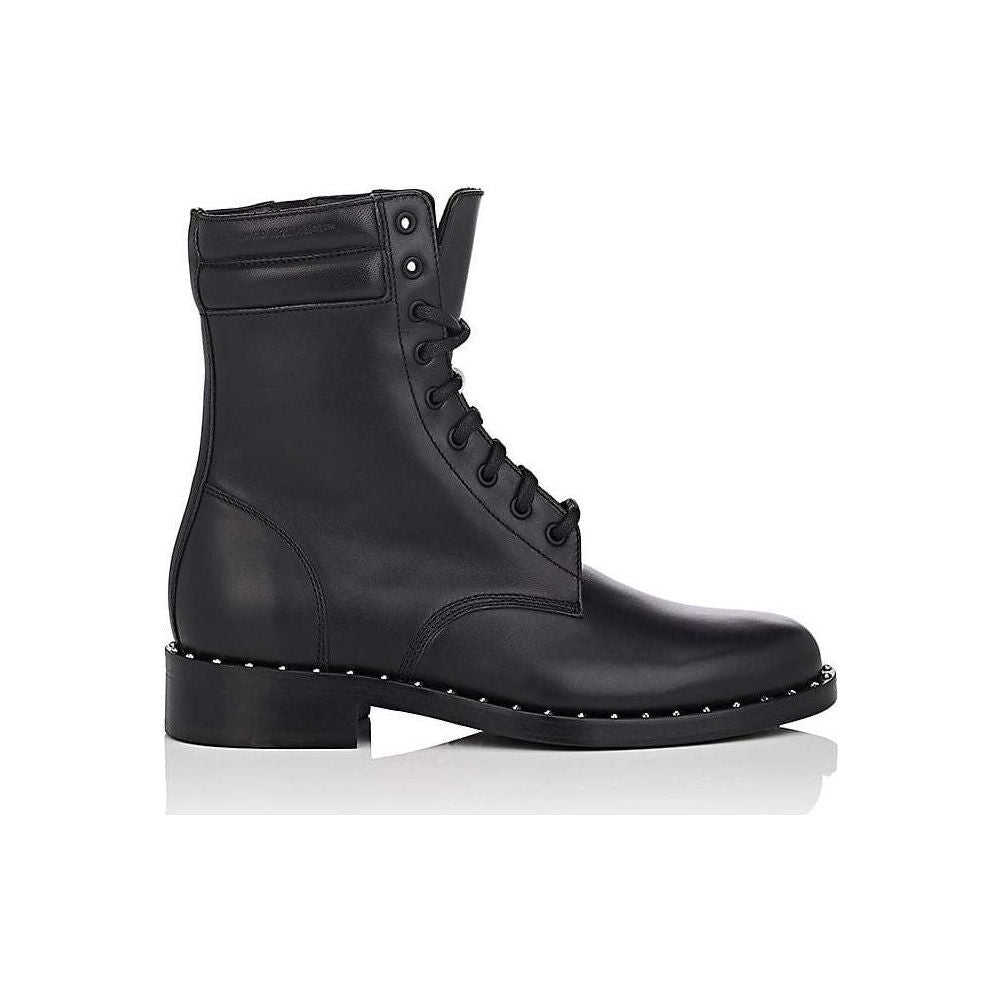 Off-White Studded Calfskin Lace-Up Ankle Boots black-calfskin-boot-1