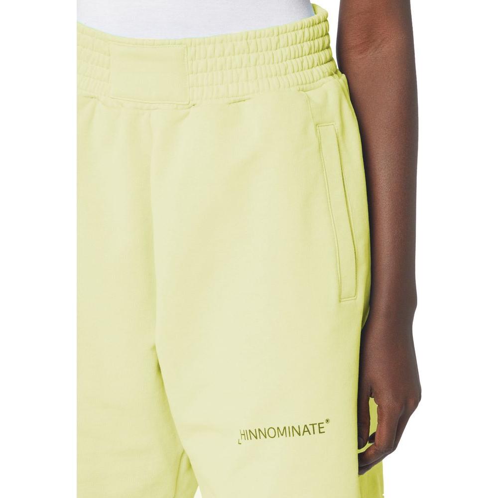 Hinnominate Chic Summer Cotton Bermuda Shorts in Sunshine Yellow yellow-cotton-short-1