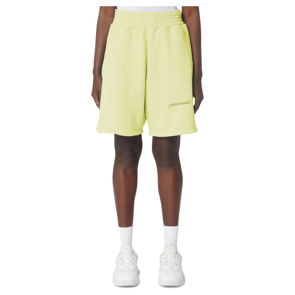 Hinnominate Chic Summer Cotton Bermuda Shorts in Sunshine Yellow yellow-cotton-short-1