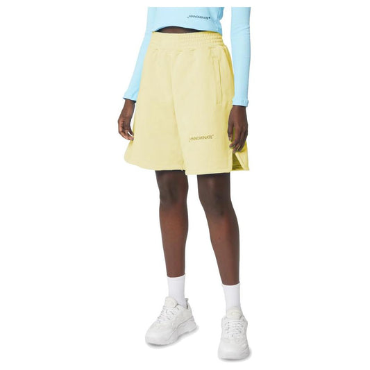 Chic Summer Cotton Bermuda Shorts in Sunshine Yellow