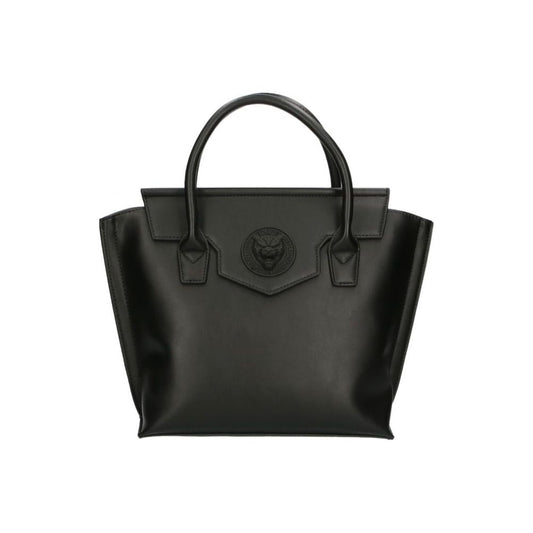 Sleek Black Tote with Chic Logo Detail