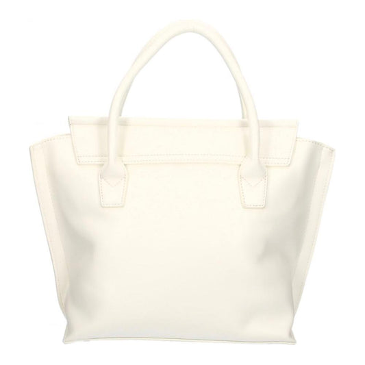 Plein Sport Elegant White Handbag With Magnetic Closure white-polyurethane-handbag-2