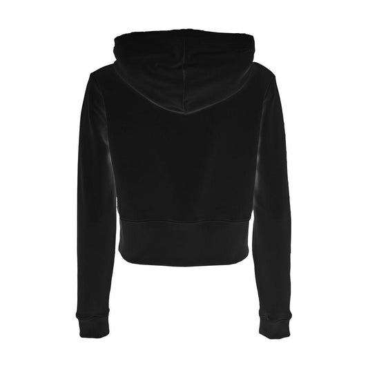 Imperfect Glitzy Logo Embellished Black Hoodie black-cotton-sweater-16